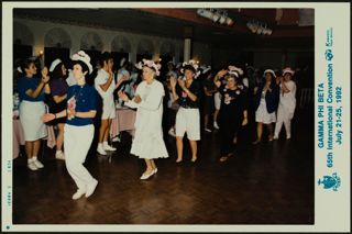 Phyllis Choat Leading Confirmed Conventioneers Parade Photograph, July 21-25, 1992