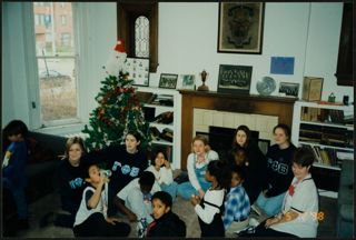 Alpha Alpha Chapter Members With Girls and Boys Club Photograph, May 12, 1998