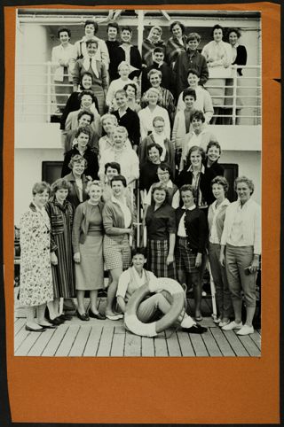 Women on Ship on World Tour Photograph