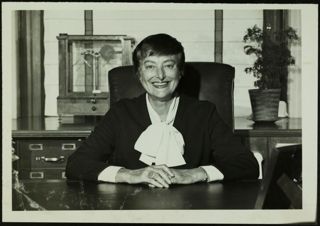 Connie McCready at Her Desk Photograph, October 1, 1979