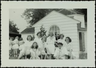 Eight Gamma Phi Beta Members at Leadership Camp Photograph