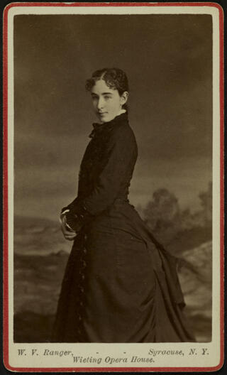 Mary A. Bingham at the Wieting Opera House Cabinet Card