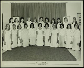 Gamma Xi Chapter New Member Class Photograph, 1966