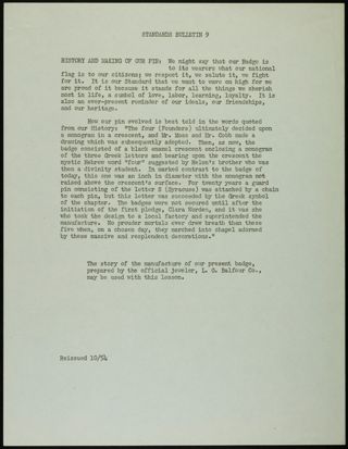 Standards Bulletin 9, October 1954