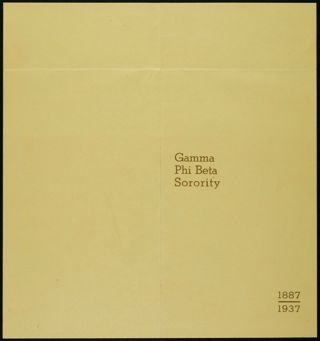 Delta Chapter Fiftieth Anniversary Banquet Program, April 23, 1937