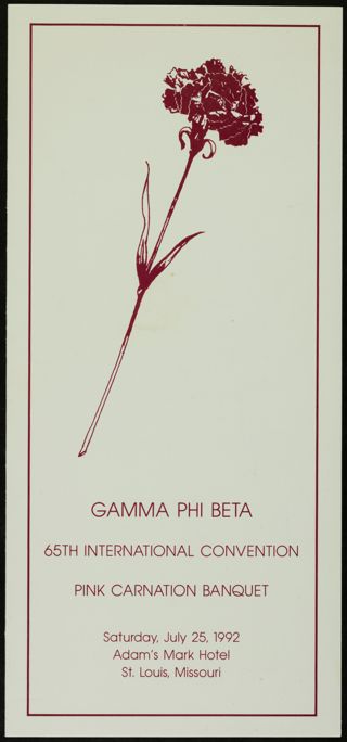 65th International Convention Pink Carnation Banquet Program, July 25, 1992