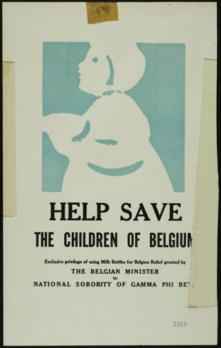 Help Save the Children of Belgium Flier, 1919