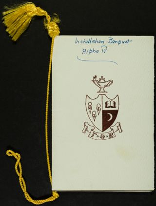 Alpha Pi Installation Banquet Program, February 28, 1959