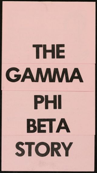 The Gamma Phi Beta Story Pamphlet