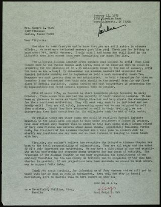 Mrs. Ralph E. Erb to Virginia Letter, January 13, 1975