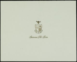 La Salle Colony of Gamma Phi Beta to Mrs. Kline Invitation, December 9, 1983