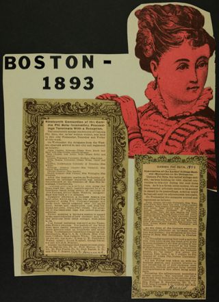 Nineteenth Convention of the Gamma Phi Beta and Convention of the Ladies' College Society Newspaper Clippings, 1893