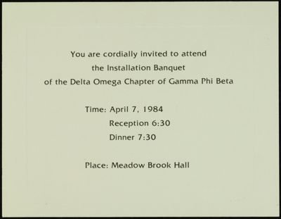 Delta Omega Chapter Installation