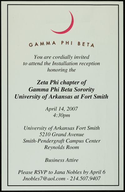 Zeta Phi Chapter Installation