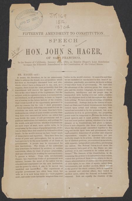 Ratification of the 15th Amendment