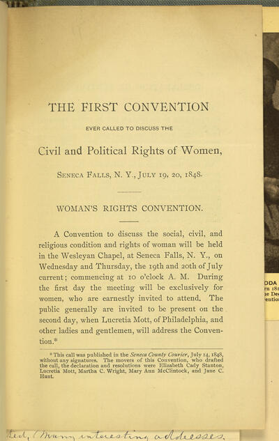 First Women's Rights Convention