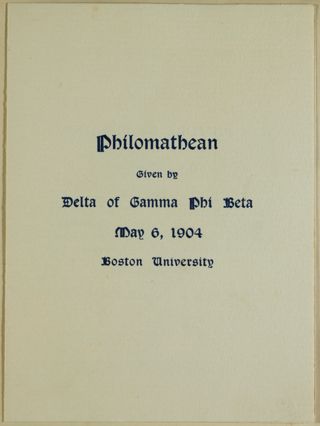 Philomathean Program, May 6, 1904