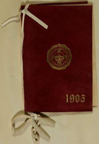 Class of 1905 Boston University Junior Promenade Dance Card, April 22, 1904