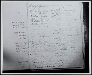 List of Signatures to the Constitution Photograph