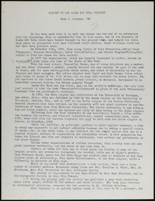History of the Gamma Phi Beta Sorority