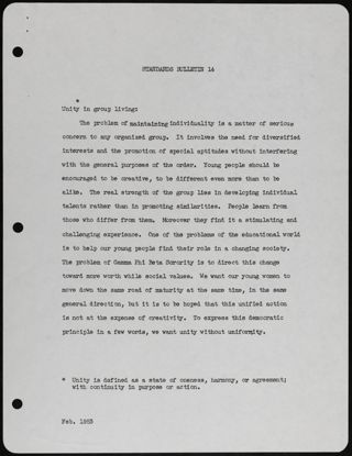 Standards Bulletin 14, February 1953