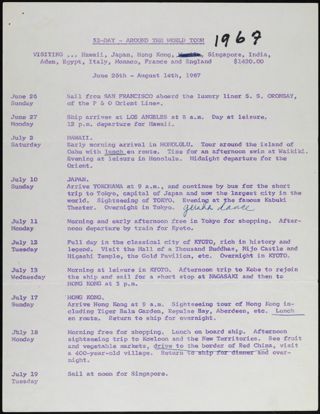 53-Day Around the World Tour, 1967