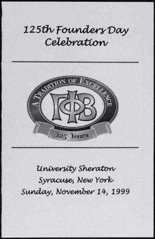 125th Founders Day Celebration Program, November 14, 1999