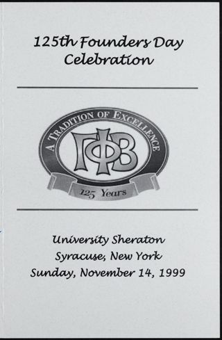 125th Founders Day Celebration Program With Signatures 2, November 14, 1999