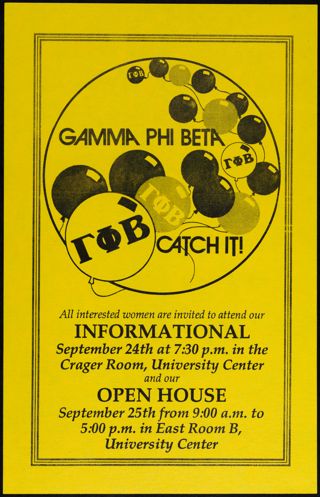 Gamma Phi Beta Catch It! Flier 3