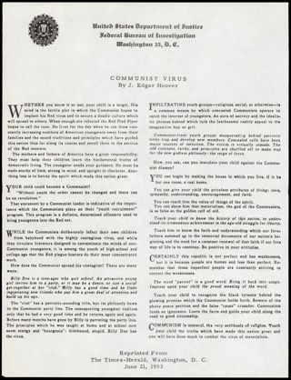 Communist Virus, June 21, 1953