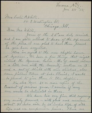 B.J. Dodge to Mrs. White Letter, January 28, 1938