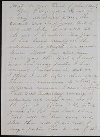 Minnie Bingham to Charlie Letter, February 18, 1876