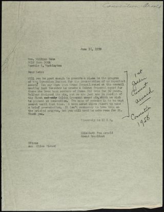 Elizabeth Fee Arnold to Lois Dehn Letter, June 16, 1958