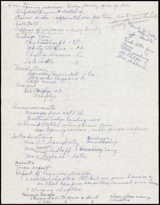 Conference of Province III of Gamma Phi Beta Minutes, March 29-30, 1947