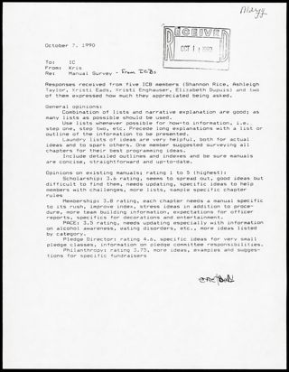 Kris to IC Memo, October 7, 1990