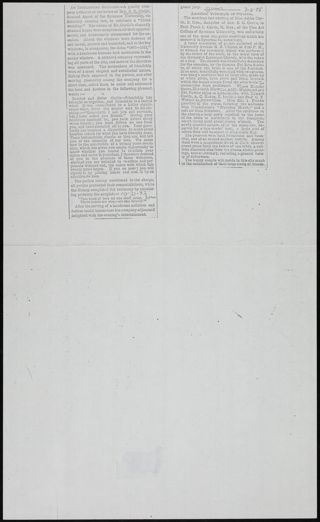 An Interesting Occasion Newspaper Clipping, October 21, 1872