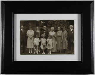 Frances Haven Moss and Family at Daughter's Wedding Photograph, 1922