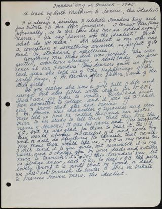 Founders' Day at Omicron, 1945