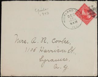 Grace Adele Laslier to Syracuse Alumnae Chapter of Gamma Phi Beta Letter, December 12, 1898