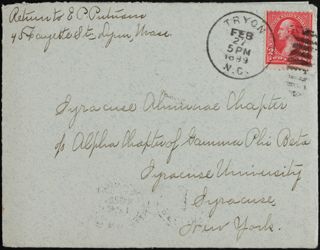 Elizabeth Pope Putnam to Sisters in Gamma Phi Beta Letter, February 27, 1899