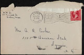 Helen M. Dame to Kate I. Cooke Letter, November 30, 1899