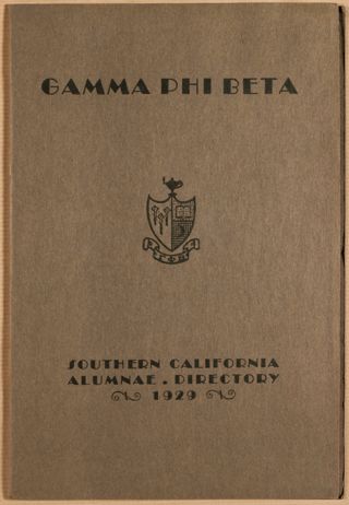 Southern California Alumnae Directory, 1929