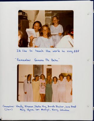 Gamma Phi Beta Children's Camp Scrapbook, Page 20