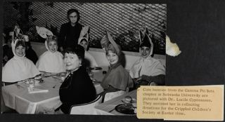 Pi Chapter and Dr. Lucile Cypreansen Photograph, 1950s