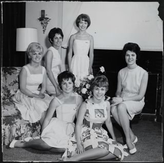 Six Alpha Beta Cheerleaders Photograph, 1960s