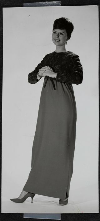 Tinka Hooks Modeling Dress Photograph, 1960s