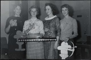 Four Alpha Taus With Archery Trophy Photograph