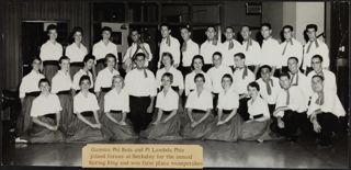 Eta Chapter and Pi Lambda Phi Fraternity at Spring Sing Photograph