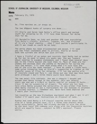 BOG to MMM Memo, February 27, 1978