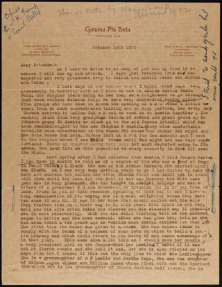 Florence M. Mitchell Smith to Friends Letter, October 10, 1930